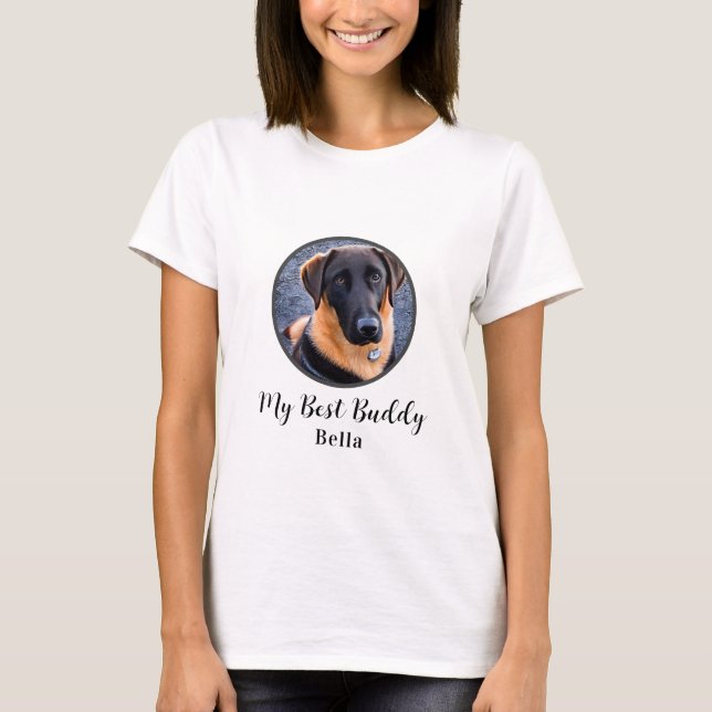 Make your own My Best Buddy personalized dog photo T-Shirt (Front)
