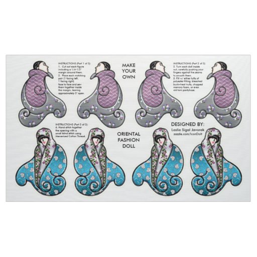 Make Your Own Oriental Fashion Doll Kit Fabric