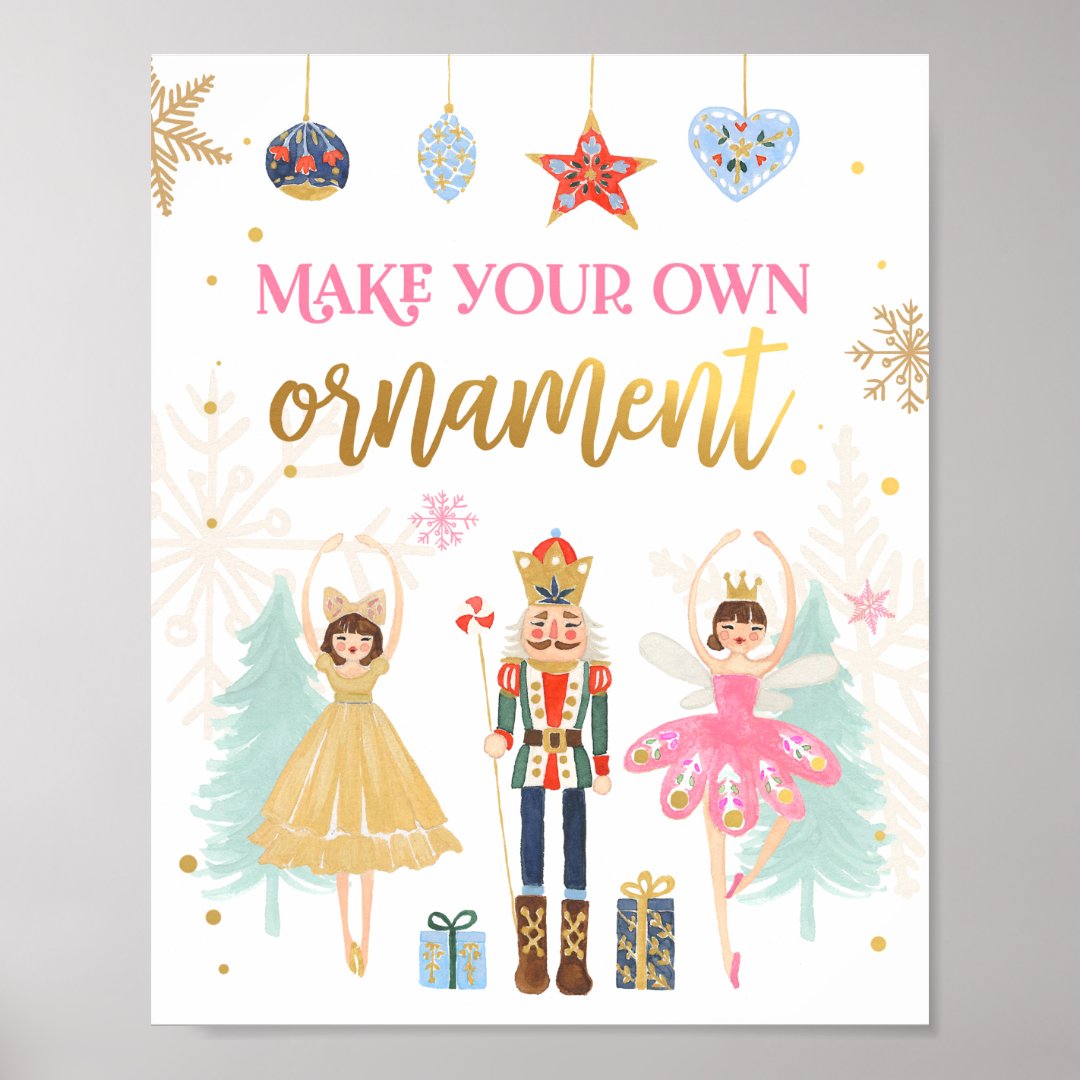 Make Your Own Ornament Nutcracker Ballerina Girl Poster Zazzle