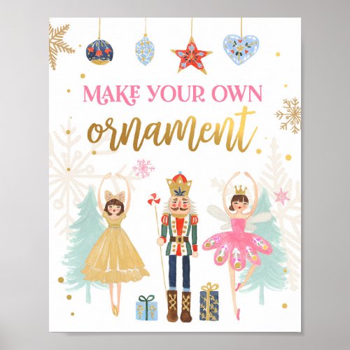 Make Your Own Ornament Nutcracker Ballerina Girl Poster