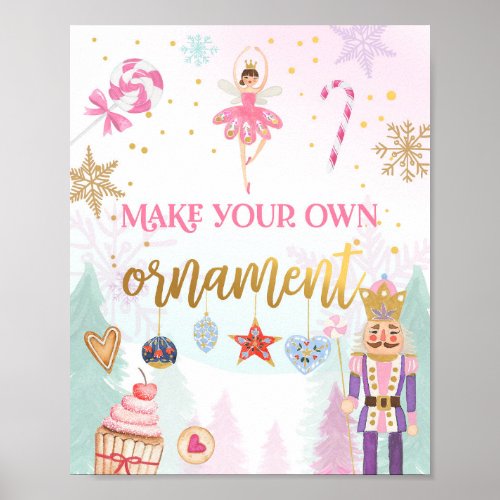 Make Your Own Ornament Nutcracker Ballerina Girl Poster