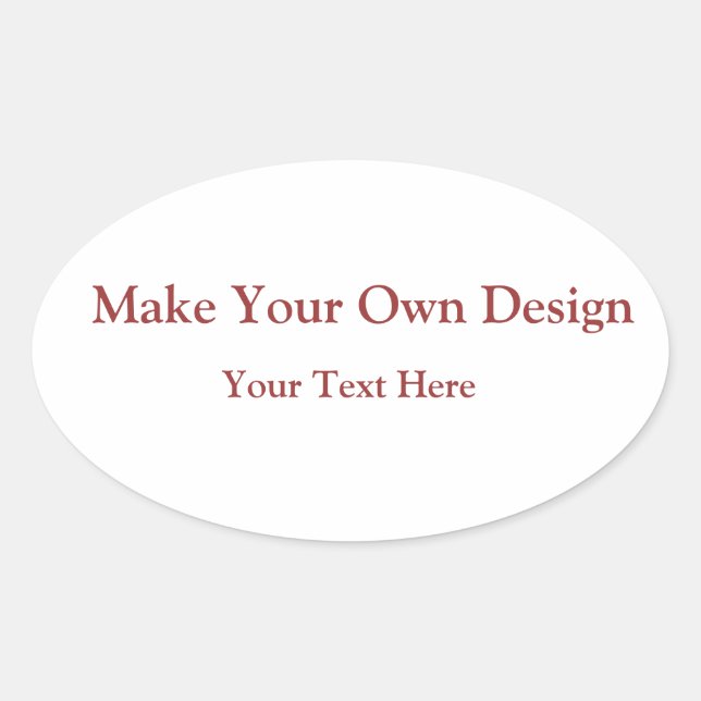 Make Your Own Oval Sticker for Personalization (Front)