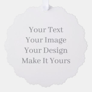 Make Your Own Paper Scalloped Ornament Card