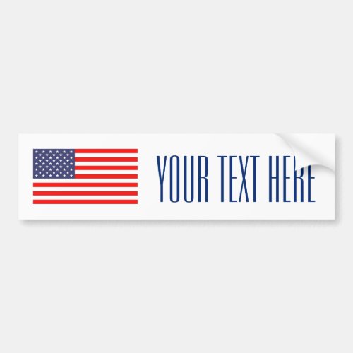 Make your own patriotic usa flag bumper sticker