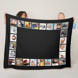 Make Your Own Personalized 24 Photo DIY Custom Fleece Blanket