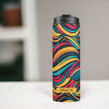 Make Your Own Personalized Abstract Pattern Thermal Tumbler by Ricaso_Designs at Zazzle