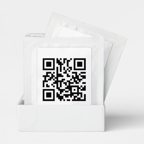 Make your own personalized business QR Code Tea Bag Drink Mix