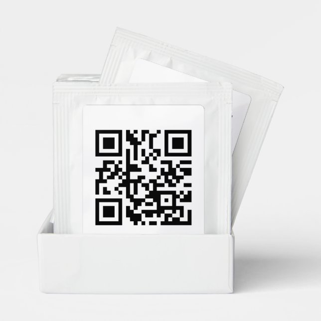 Make your own personalized business QR Code Tea Bag Drink Mix (Pair)