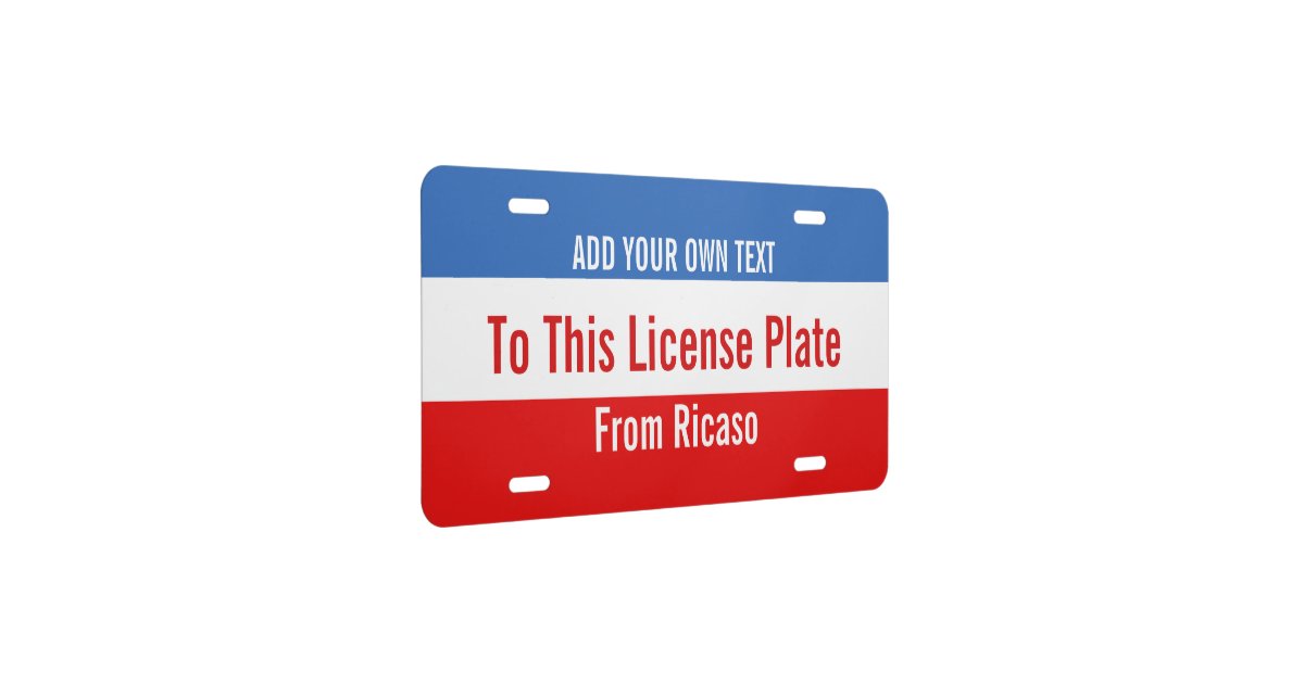 can you make your own custom number plate