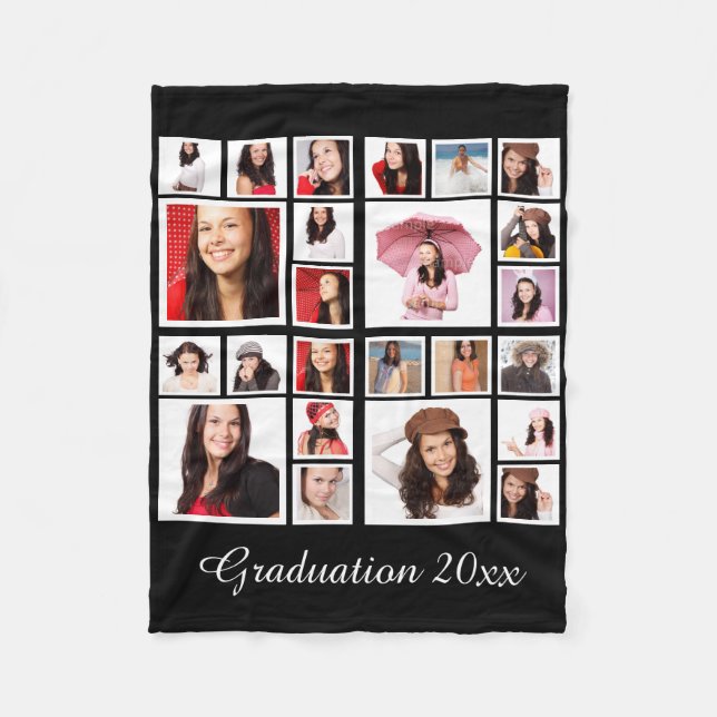 Make Your Own Personalized Graduation Fleece Blanket (Front)
