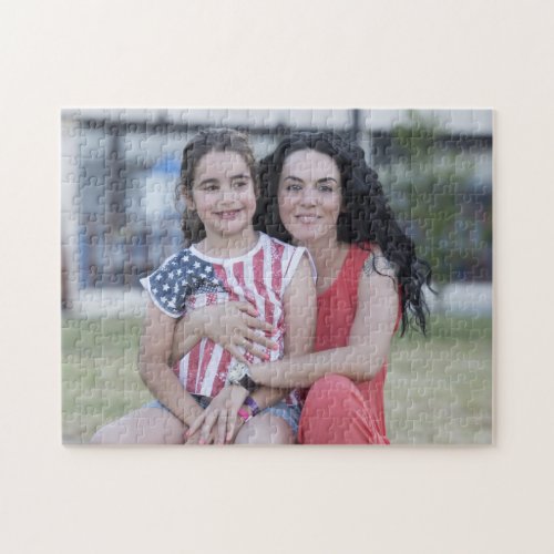 Make your own personalized horizontal family photo jigsaw puzzle