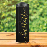 Rocket ship cartoon illustration thermal tumbler