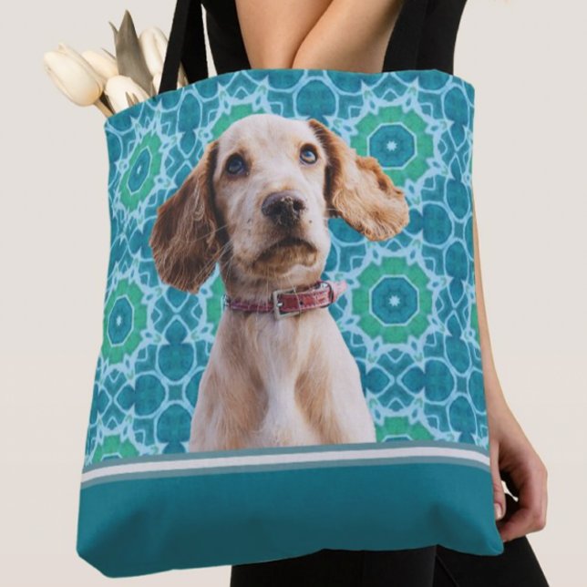 Make your own Personalized Pet Gift Photo Dog Mom  Tote Bag (Creator Uploaded)