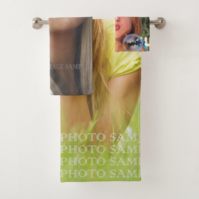 Make your own personalized photo bath towel set (Insitu)