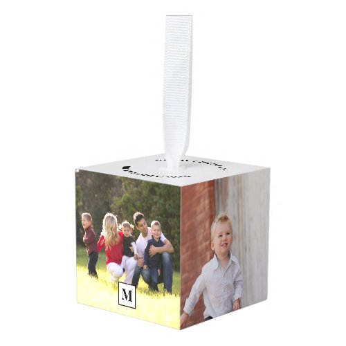Make your own personalized photo cube ornament