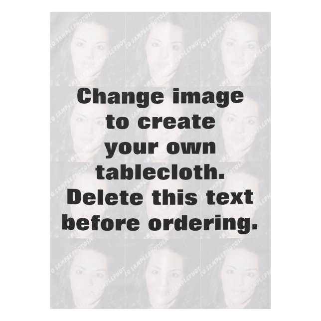 Make your own personalized photo tablecloth (Front)