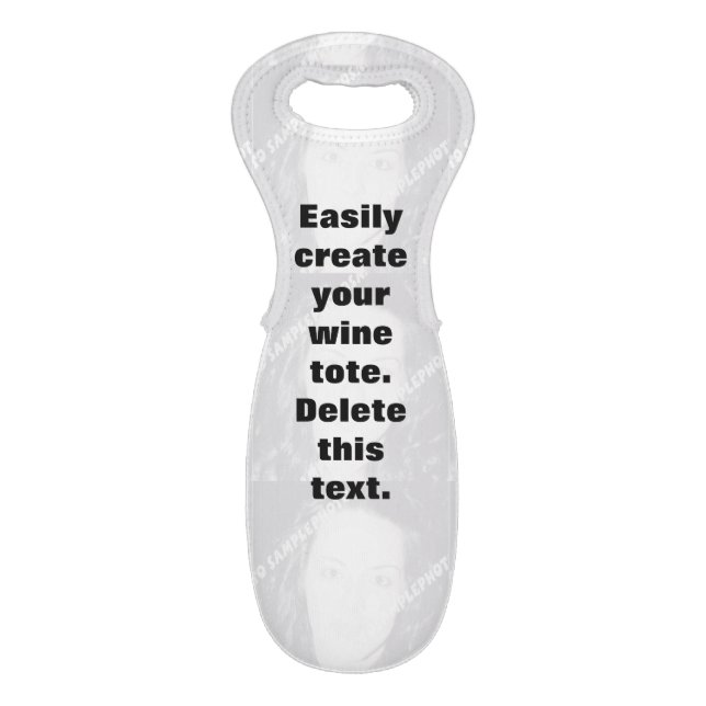 Make your own personalized photo wine bag (Front Flat)