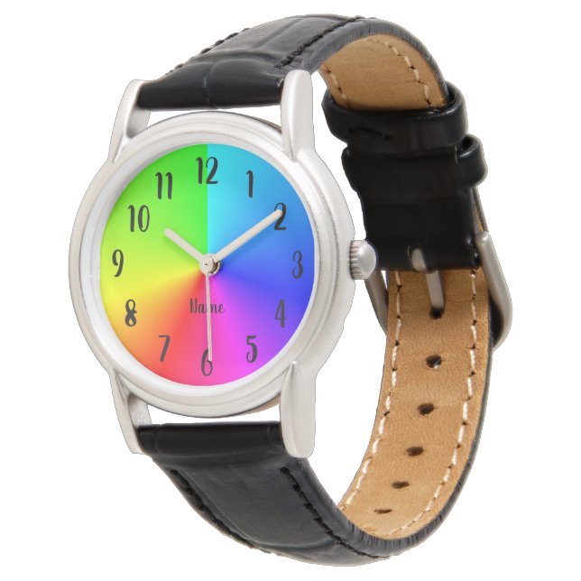 Make Your Own Personalized Rainbow Ombre Watch (Angled)