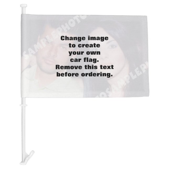 Make your own personalized template photo car flag (Front)