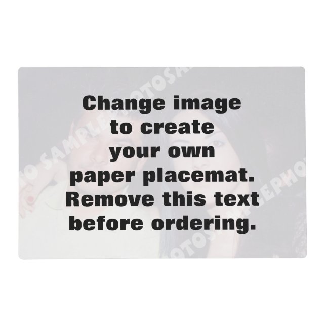 Make your own personalized template photo placemat (Front)