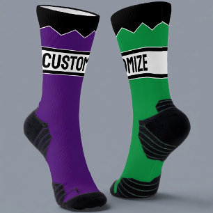 Make Your Own Personalized Text and Color Custom Socks