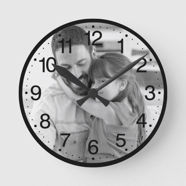 Make Your Own Photo and numbers Round Clock (Front)