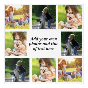 Make your own photo collage and text  acrylic print