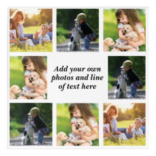 Make your own photo collage and text acrylic print
