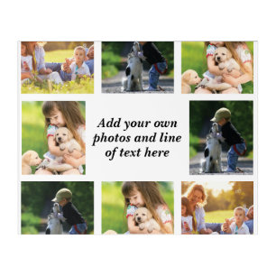 Make your own photo collage and text  acrylic print