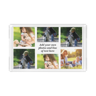 Make your own photo collage and text  acrylic tray