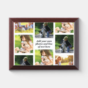 Make your own photo collage and text  award plaque