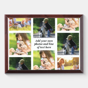 Make your own photo collage and text award plaque