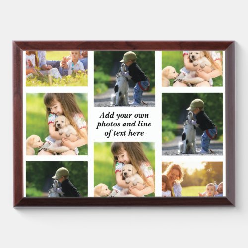 Make your own photo collage and text  award plaque