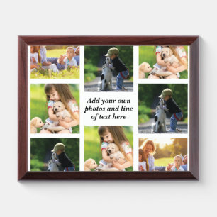 Make your own photo collage and text award plaque