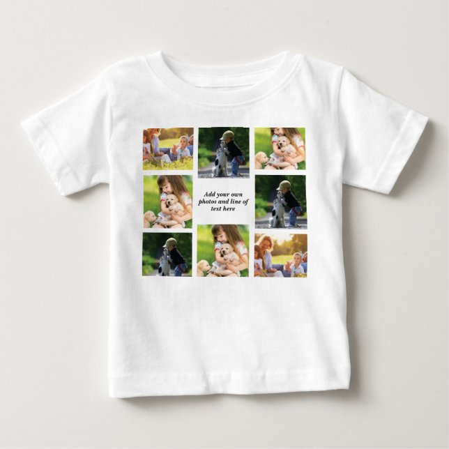 Make your own photo collage and text  baby T-Shirt (Front)