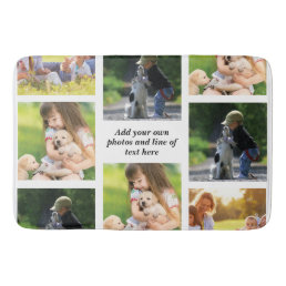 Make your own photo collage and text  bath mat