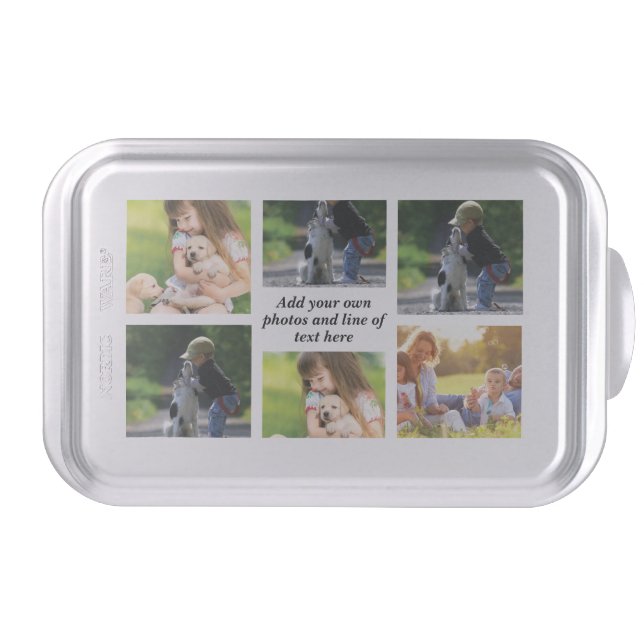 Make your own photo collage and text  cake pan (Front)