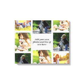 Make your own photo collage and text  canvas print