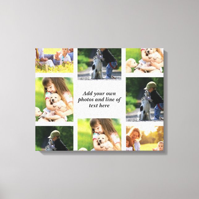 Make your own photo collage and text  canvas print (Front)