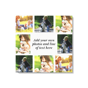 Make your own photo collage and text  canvas print