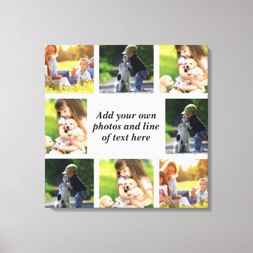 Make your own photo collage and text  canvas print