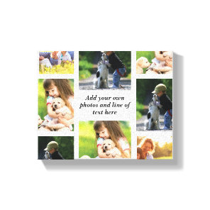 Make your own photo collage and text  canvas print