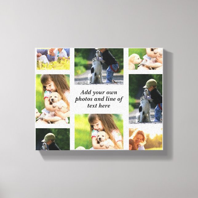 Make your own photo collage and text  canvas print (Front)