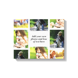 Make your own photo collage and text  canvas print