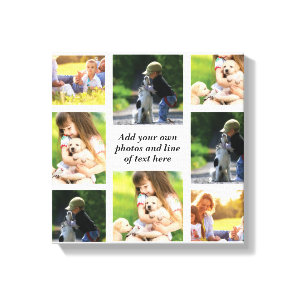 Make your own photo collage and text  canvas print