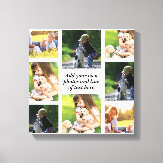 Make your own photo collage and text  canvas print (Front)