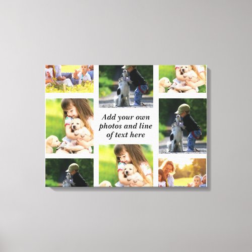 Make your own photo collage and text  canvas print