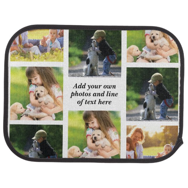 Make your own photo collage and text  car floor mat (Rear)