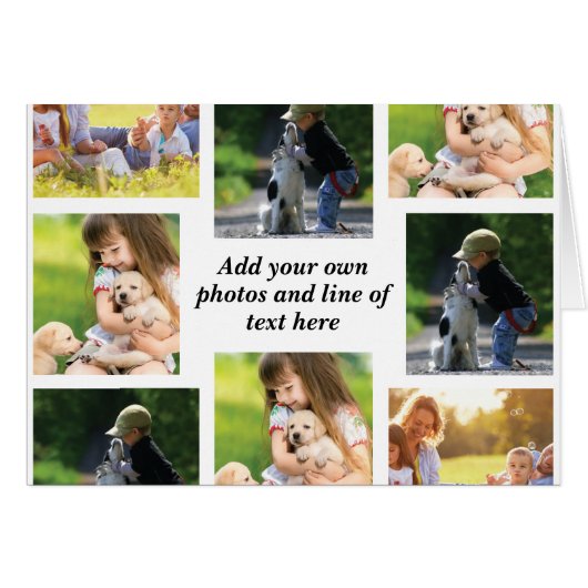 Make your own photo collage and text cards (Front Horizontal)