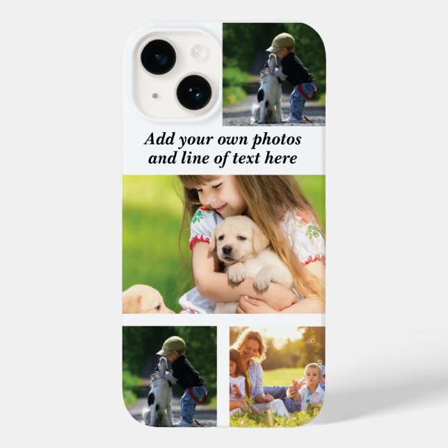 Make your own photo collage and text  Case-Mate iPhone case (Back)
